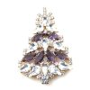 Xmas Tree Brooch #02 ~ Clear Purple*