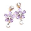 Flowers Earrings Clips-on ~ Violet