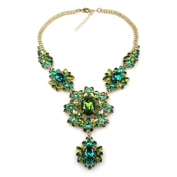 Effervescence Necklace Set ~ Emerald Green : LILIEN CZECH, authentic Czech  rhinestone jewelry