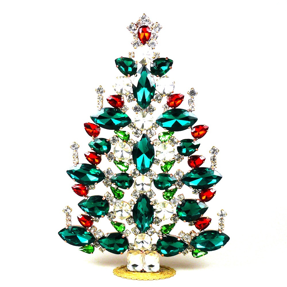 31 cm XXL Xmas Tree Table Decoration ~ Clear Crystal* : LILIEN CZECH,  authentic Czech rhinestone jewelry