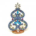 Hearts Standing Xmas Tree 10cm ~ Sapphire Multicolor*