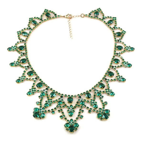 Echoes Necklace ~ Emerald : LILIEN CZECH, authentic Czech rhinestone ...
